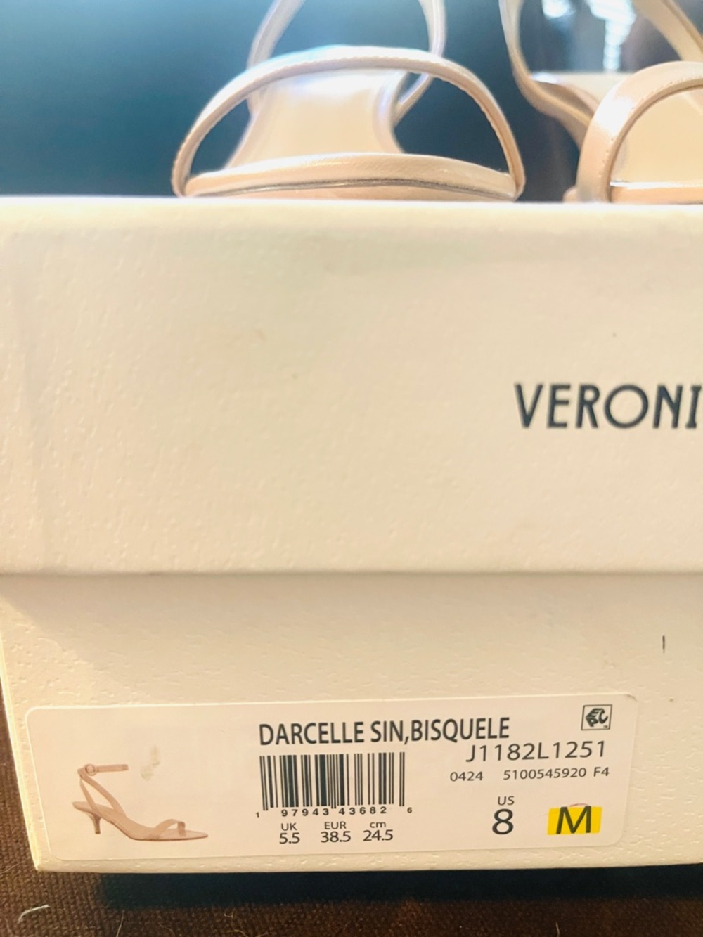 Veronica Beard NIB Darcelle Bisque Sandals 8M - Picture 3 of 7
